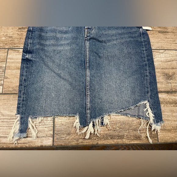 🩵H&M Distressed Medium Wash Denim Midi Skirt Women’s Size 0 NWT🩵 - Picture 6 of 11